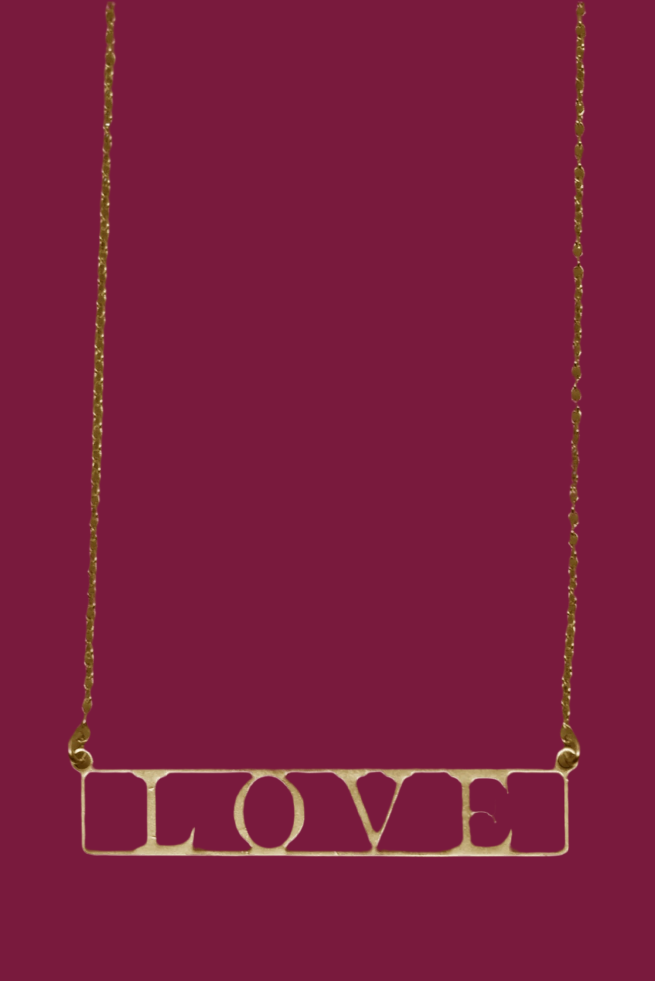 Love 18k Gold Plated Necklaces