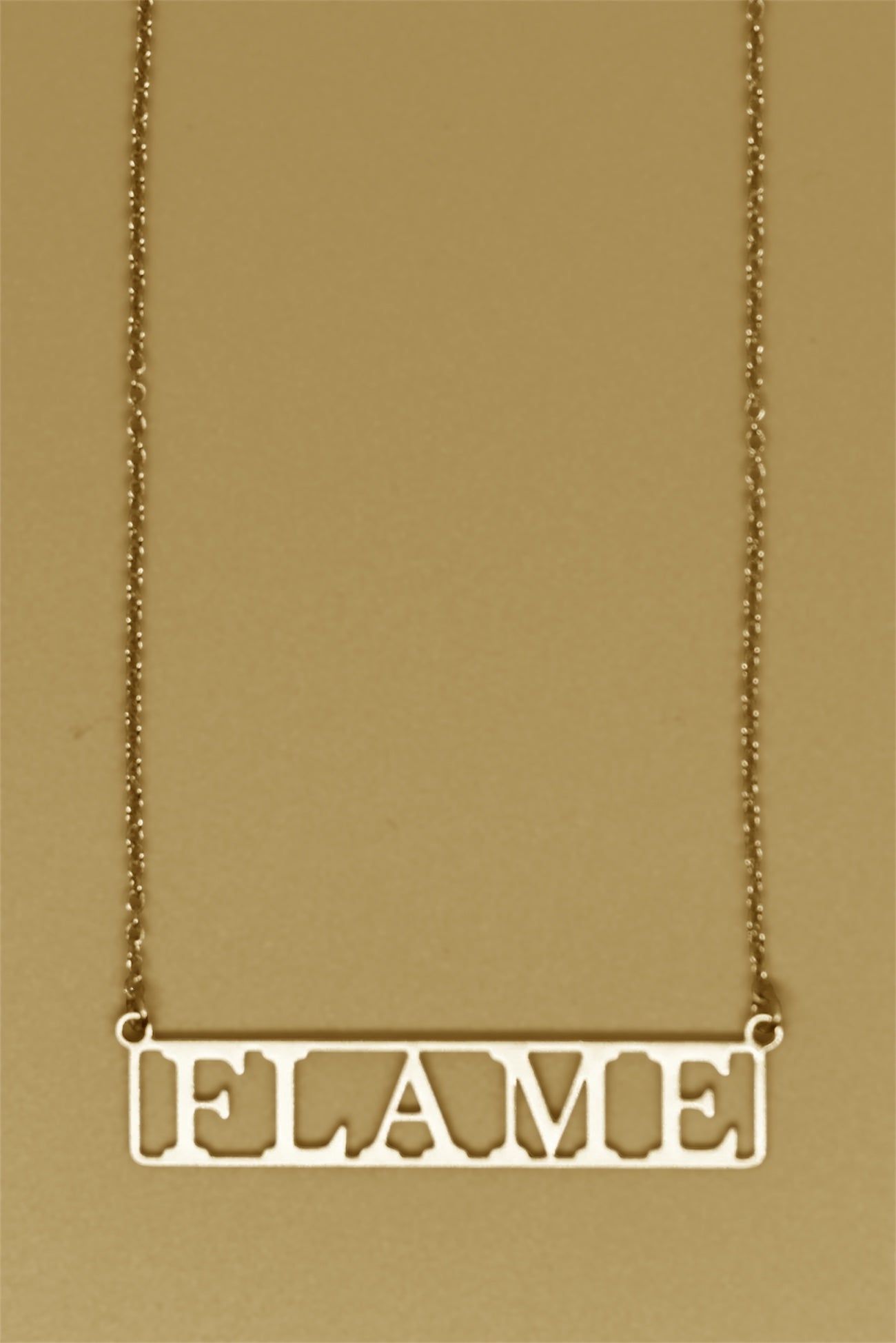 Flame 18k Gold Plated Necklace