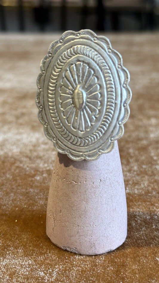 Handmade Sterling Concho Ring