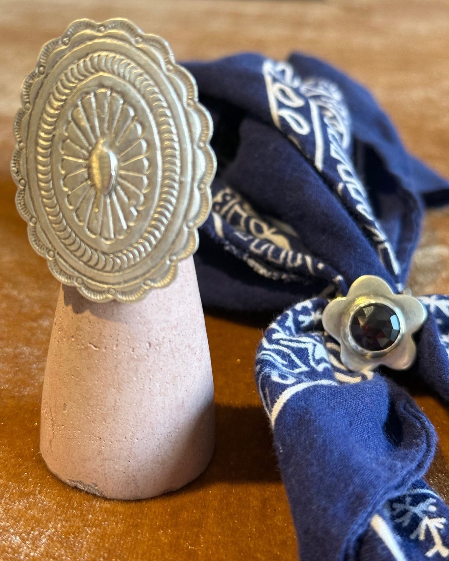 Handmade Sterling Concho Ring