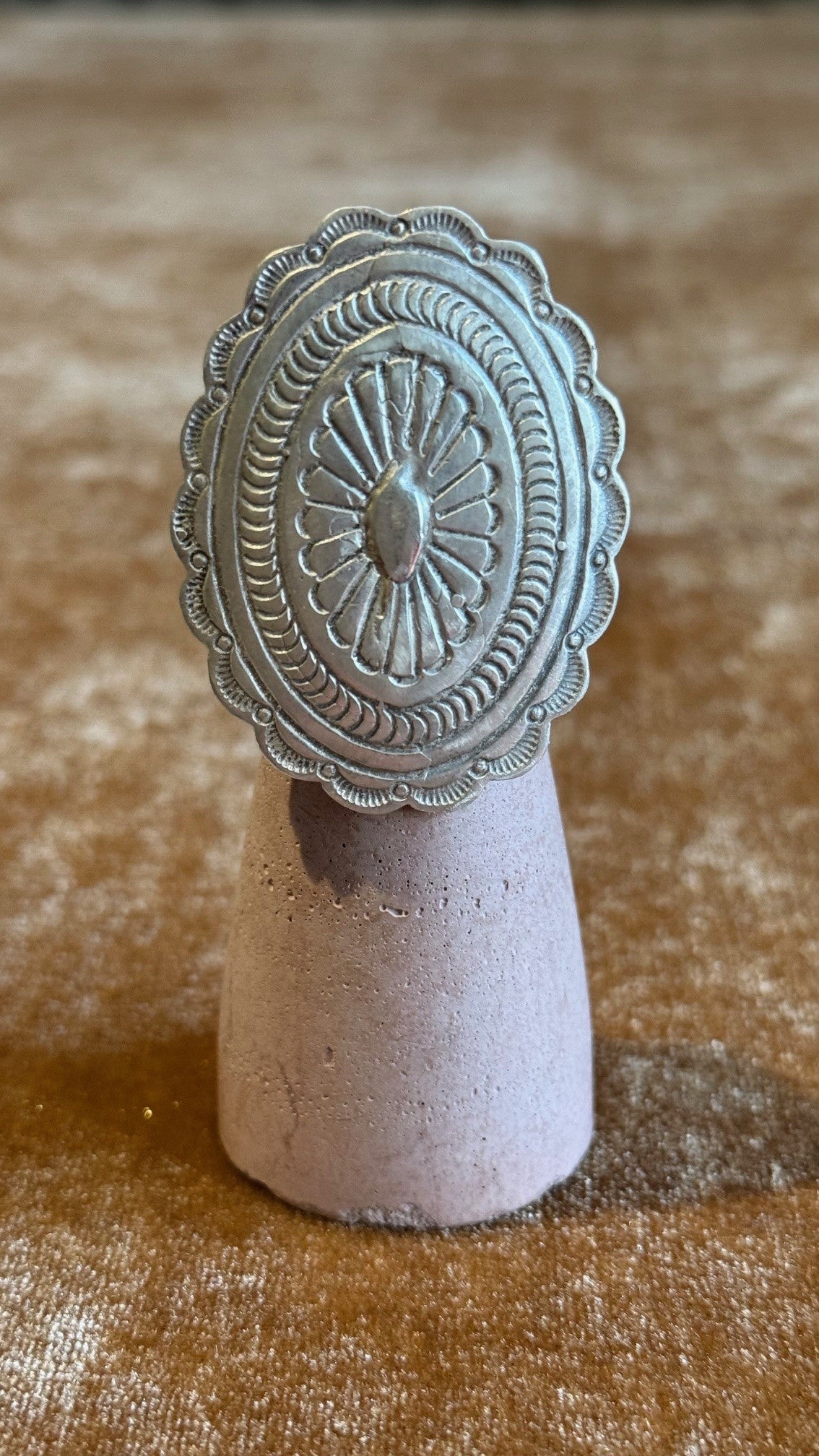 Handmade Sterling Concho Ring