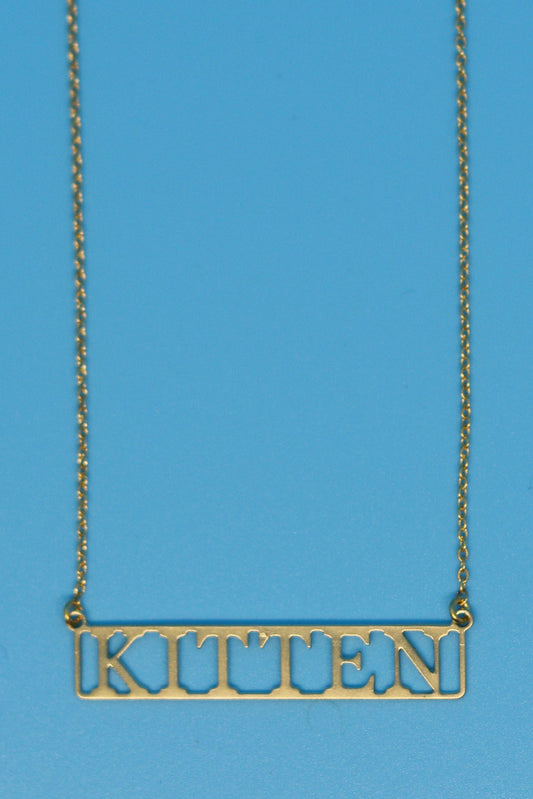 Kitten 18k Gold Plated Necklace