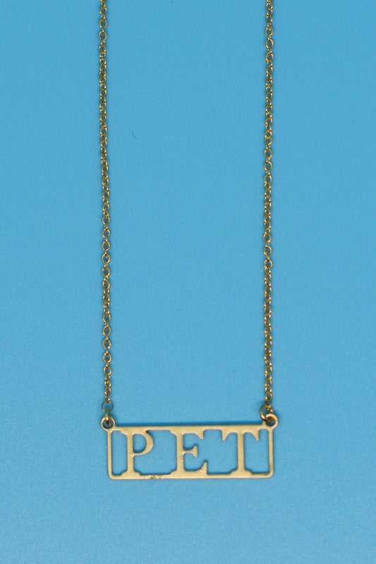 Pet 18k Gold Plated Necklace