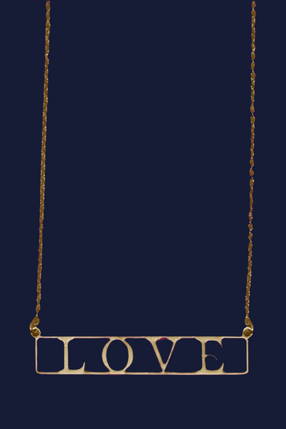 Love 18k Gold Plated Necklaces