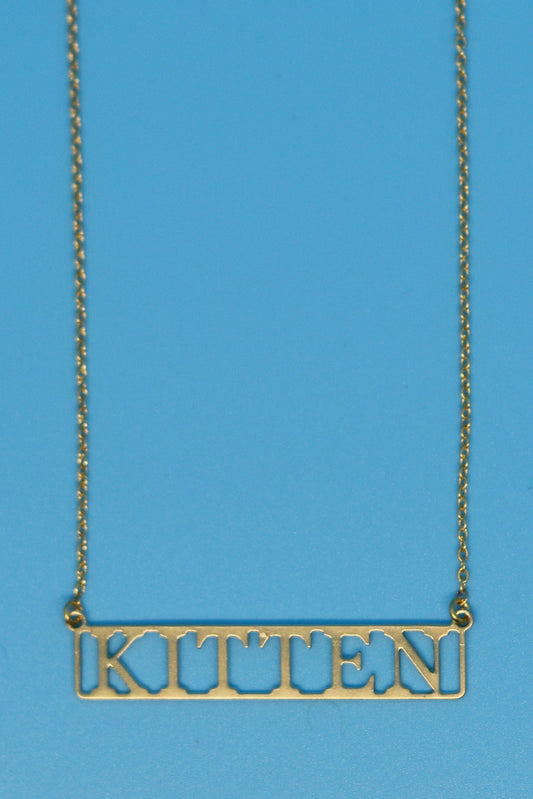 Kitten 18k Gold Plated Necklace