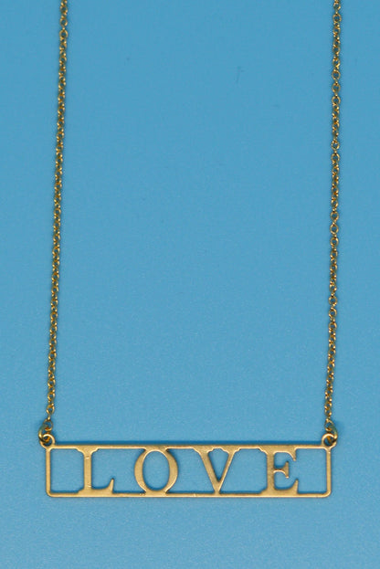 Love 18k Gold Plated Necklaces